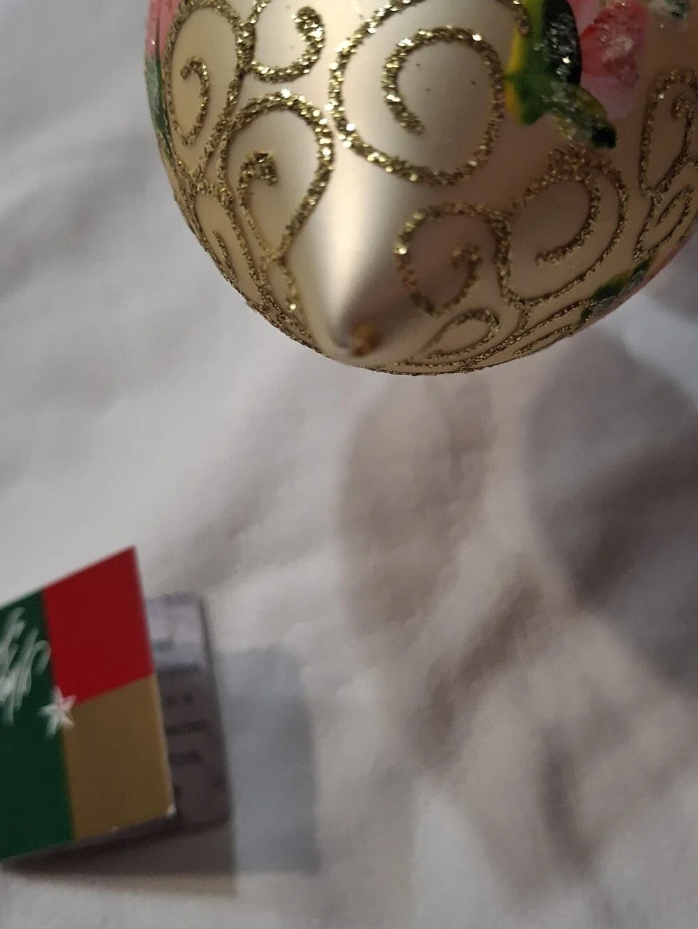 Vintage Christmas Glass Romanian Ornament